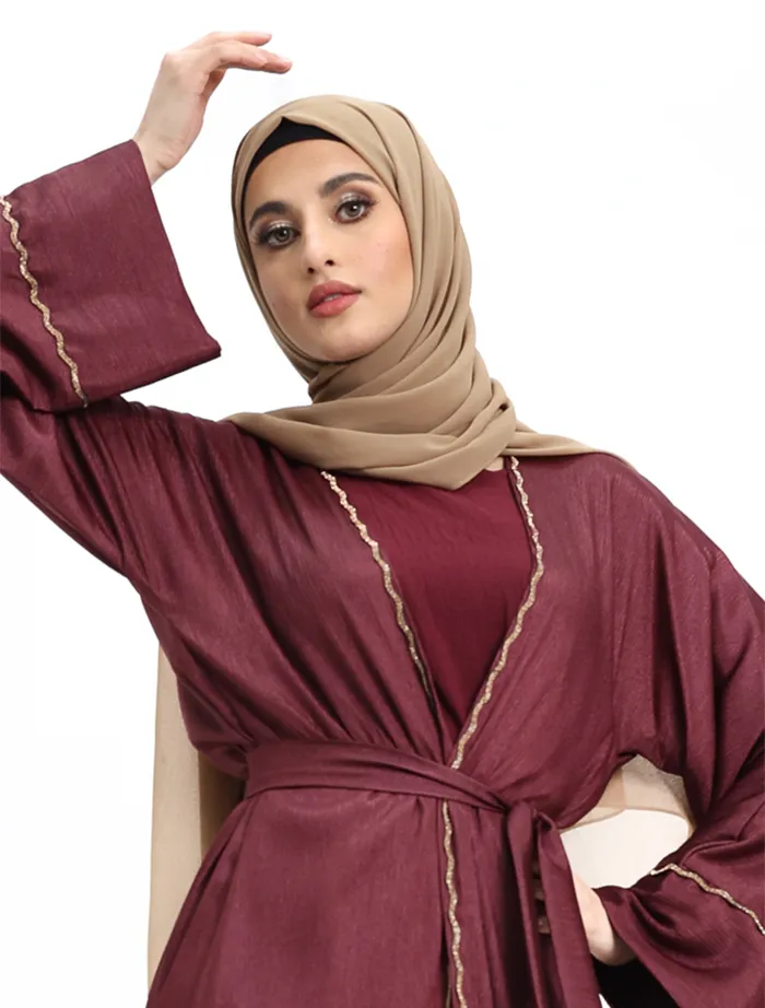 Maroon Organza 2 Piece